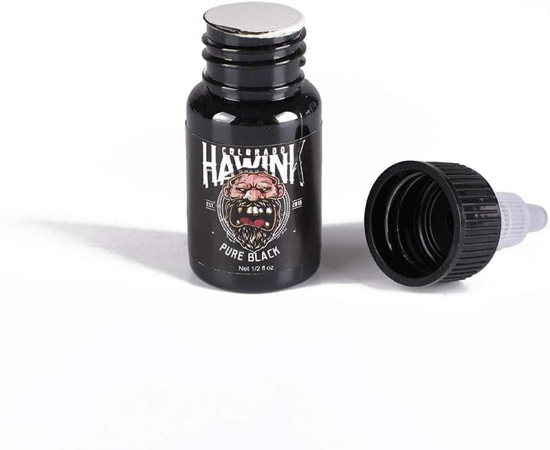 Hawink Tattoo Ink, 1/2oz (15ml) Tattoo Supply Ink USA Vegan Pigment linnig Pure Black TI203-15-001 - Image 4